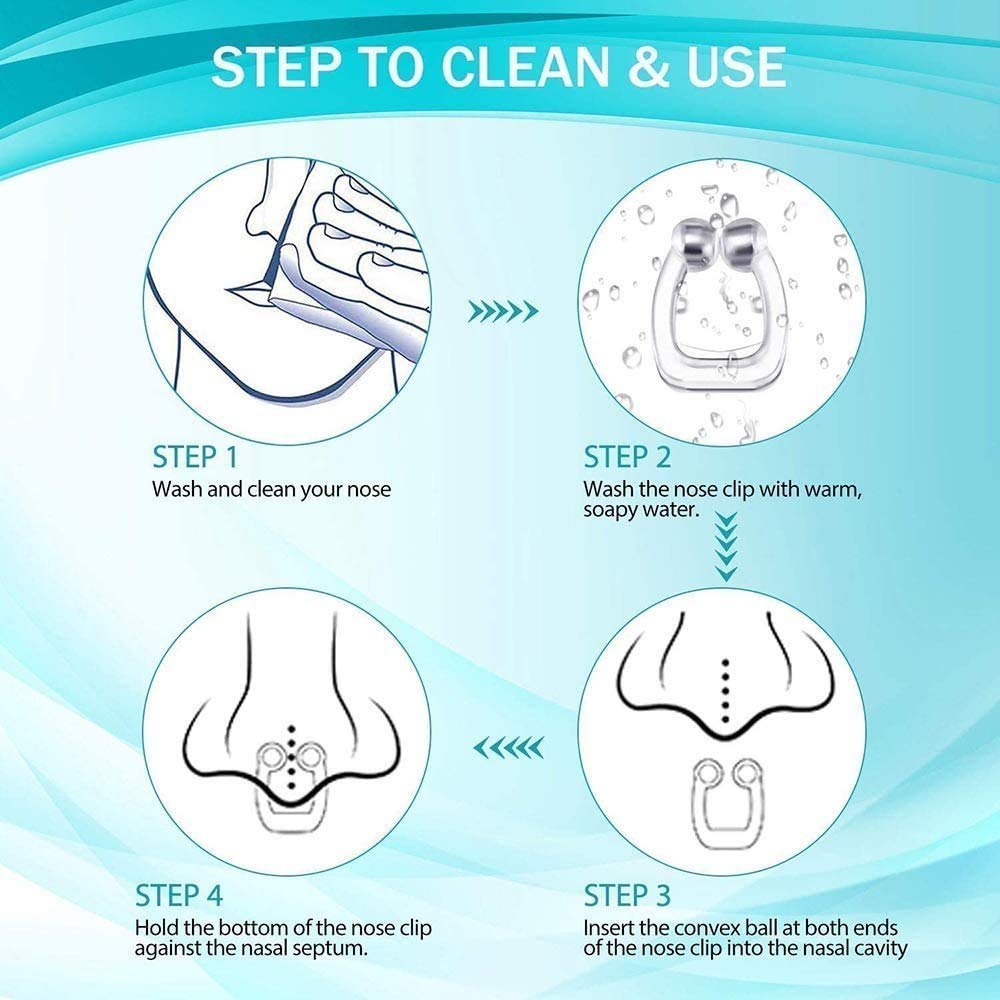 Anti Snore Free Sleep Silicone Magnetic Nose Clip