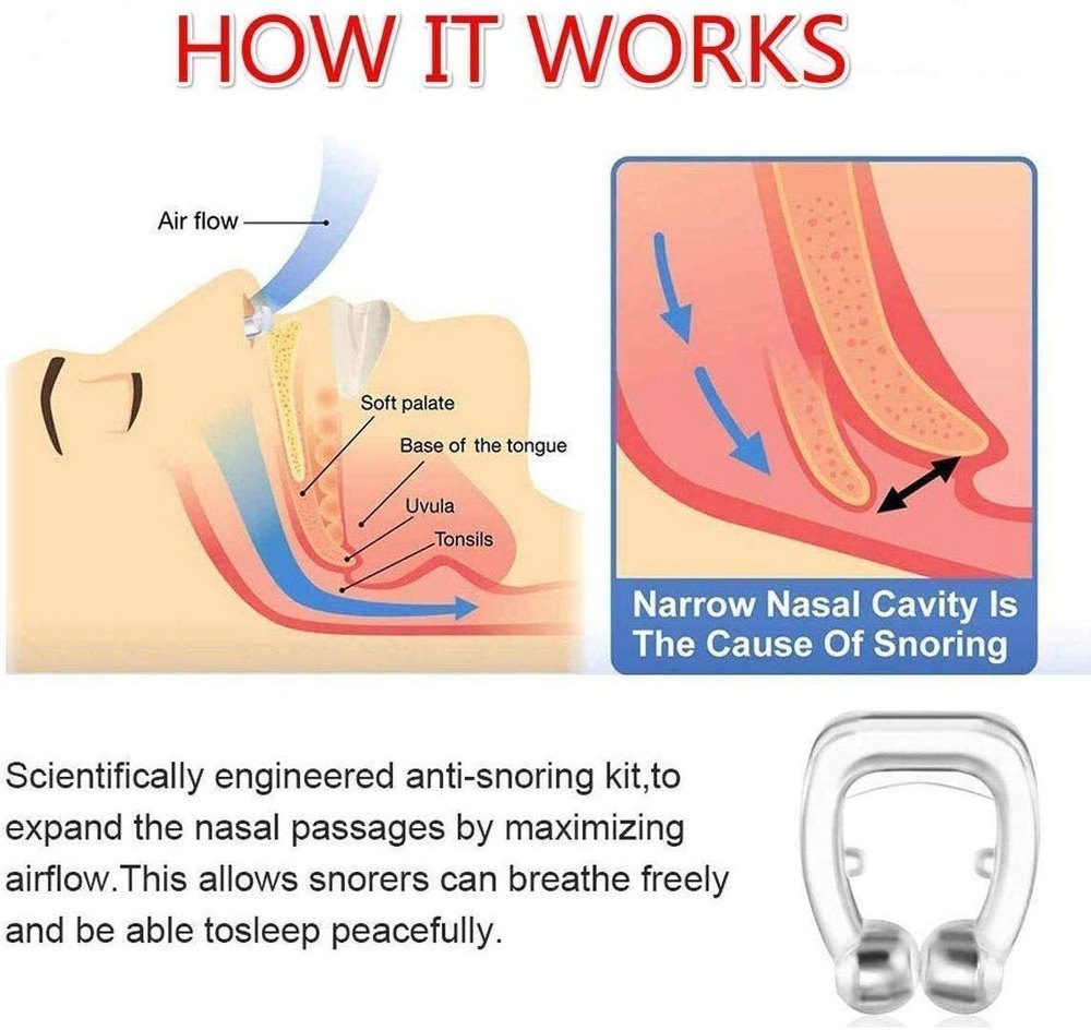 Anti Snore Free Sleep Silicone Magnetic Nose Clip