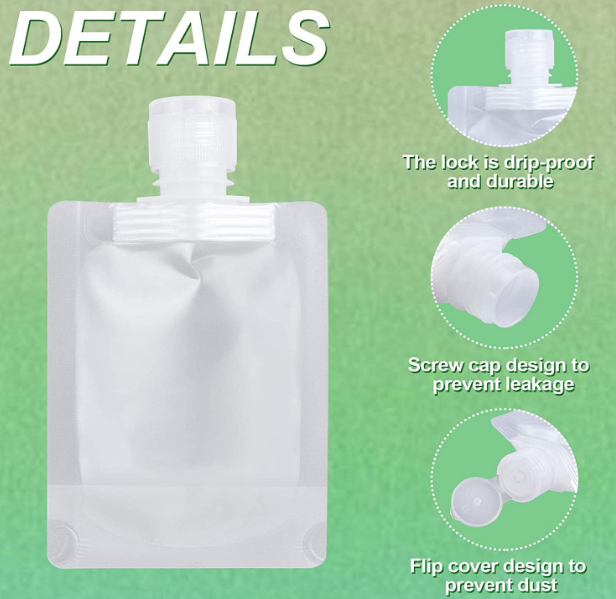 Refillable Leak Proof Pouches
